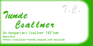 tunde csallner business card